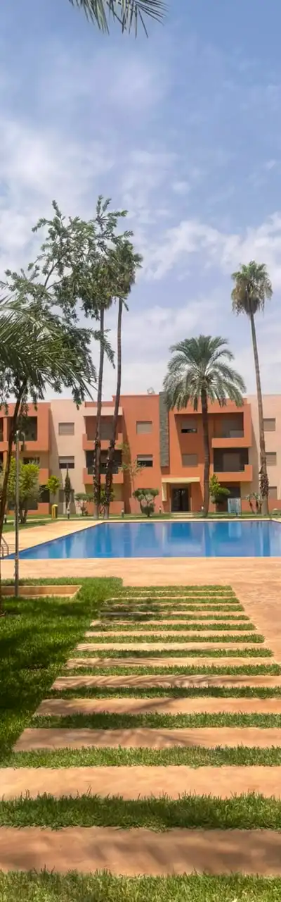 À louer : Appartement 2 chambres et salon vide à Targa avec piscine — Targa, Marrakech — Photo 4
