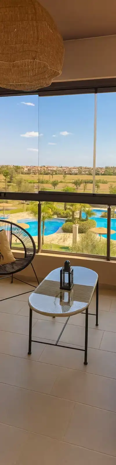 Élégant appartement F3 meublé à Prestigia - Vue imprenable sur le Golf et la piscine — Boulevard Mohamed VI, Marrakech — Photo 1